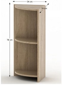 Biblioteczka narożna TEMPO ASISTENT 014, dąb sonoma