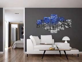 Obraz - Niebieskie drzewa, Central Park, New York (125x70 cm)