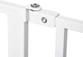 Drzwi zabezpieczające dla psów regulowana brama ochronna kratka biała 95x4x76cm | Aosom PL