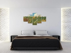 Obraz - Edouard Vuillard, Landscape of the Ile de France, reprodukcje (125x70 cm)