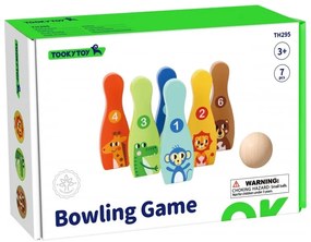Tooky toy drewniane kręgle dla dzieci  6 szt. + piłka