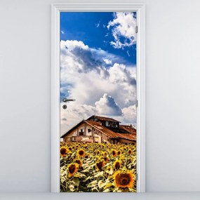 Fototapeta na drzwi - Pole słoneczników (95x205cm)