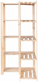 Drewniany regał narożny do spiżarni L9-E61