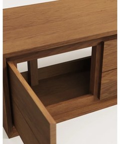 Niska wisząca szafka pod umywalkę z litego drewna tekowego 90x40 cm Kenta – Kave Home