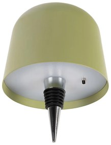 Zielona lampa stołowa LED na butelkę z metalowym kloszem (wysokość 13 cm) Cone Hat LED – Leitmotiv