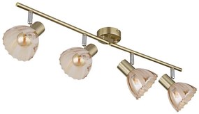 Globo 54315M-4 - Oświetlenie punktowe ZACHERY 4xE14/40W/230V złoty