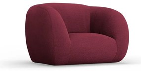 Bordowy fotel z materiału bouclé Essen – Cosmopolitan Design