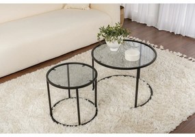 Zestaw stolików konferencyjnych Aurum Black and Grey 60 cm, 2 szt.