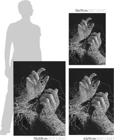 Grafika matowa Papilarnie w aluminiowej oprawie