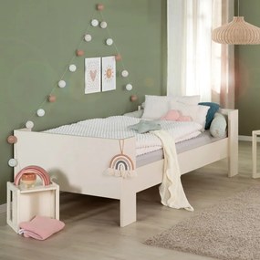Beżowe łóżko dziecięce ze schowkiem bez stelaża 90x200 cm Kids – Roba