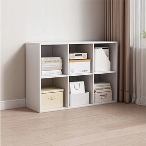 Regał otwarty komoda kostka 2x3 pojemny biały na książki biurowy nowoczesny