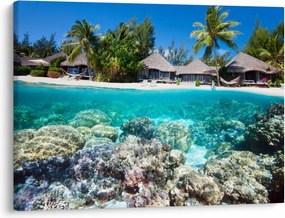 Obraz plaży na tropikalnej wyspie (70x50 cm)