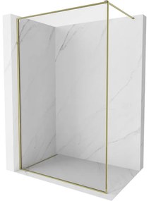 Mexen Kioto-F ścianka prysznicowa Walk-in z ramką 115 x 202 cm, transparent 8 mm, złota - 800-115-104-50-00