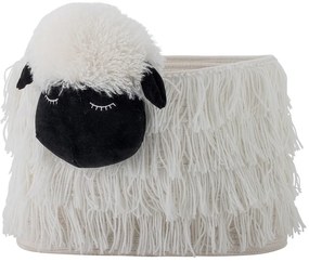 Biały tekstylny dziecięcy kosz na zabawki 40x25x30 cm Dolly – Bloomingville Mini