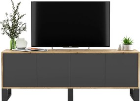 Szafka rtv dąb wotan + grafit M6-T50