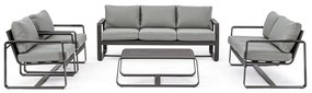Szara aluminiowa sofa ogrodowa Merrigan – Bizzotto