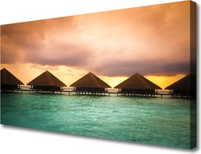 Obraz na płótnie Dom nad Lazurową Wodą