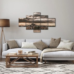 Obraz - pochmurna Praga (125x70 cm)