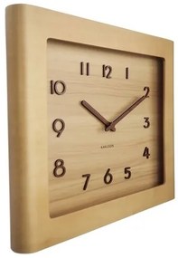 Karlsson 5959WD designerski zegar ścienny 29 x 33 cm, brązowy