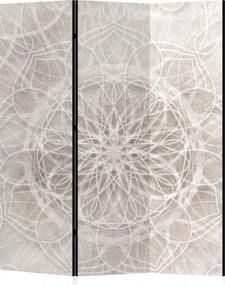 Parawan pokojowy 3-częściowy 135x172 Dwustronny dekoracyjny industrialny minimalistyczny Szary Mandala Na Betonie