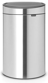 Stalowy kosz na śmieci otwierany na dotyk w kolorze matowego srebra 40 l Touch Bin – Brabantia
