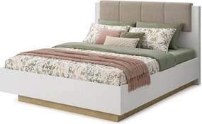 Łóżko podwójne biały + dąb grandson C9-S92