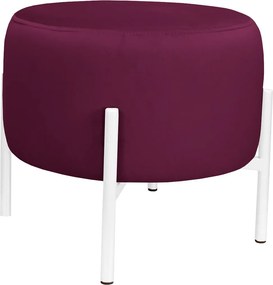 Pufa OLA loft ławka podnóżek metal : Kolor Stelaża - Biały, Kolor tkaniny - VELVET - MG02, Typ tkaniny - Velvet