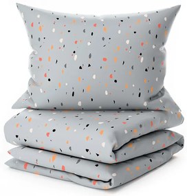 PrzytulneMieszkanie.pl PrzytulneMieszkanie.pl Pościel krepa do łóżeczka Renforcé PINTURA szara Rozmiar pościeli: 45 x 65 cm | 90 x 140 cm