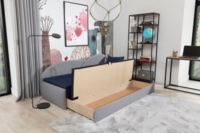 Sofa rozkładana z funkcją spania AGA szara/czarna prawa ELTAP
