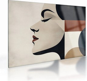 Obraz na szkle - Kobieta z profilu (70x50 cm)