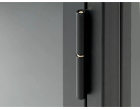 Czarna metalowa witryna 58x160 cm Carmel – Unique Furniture