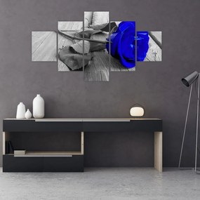 Obraz - Niebieska róża (125x70 cm)