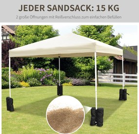 Outsunny ciężarki do stabilizacji namiotu imprezowego czarne składane pawilony zestaw 4 sztuki | Aosom PL