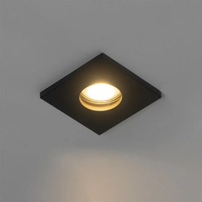 Zestaw 6 nowoczesnych reflektorów wpuszczanych do łazienki czarny - Doku