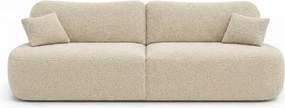 Sofa AVERIO Rozkładana Dwuosobowa Beżowa Boucle Nowoczesna
