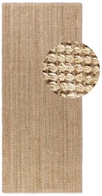 Dywan naturalny jutowy ręcznie tkany Boucle naturalnie złoty 80 cm x 240 cm