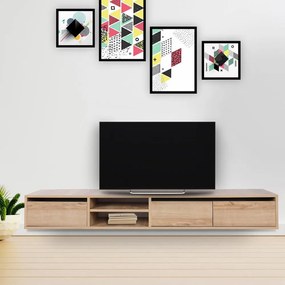 Szafka pod TV w dekorze dębu w naturalnym kolorze 180x30x25 cm Rust – Kalune Design