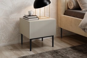 Zestaw szafek nocnych Nicole 46 cm - kaszmir / czarne nóżki