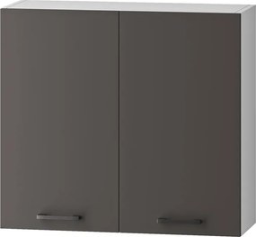 Wisząca szafka kuchenna z podwójnym frontem szara F5-R98