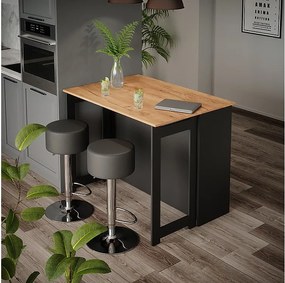 Zestaw stolików barowych złoty dąb power/antracyt 116x37x90.5 dominic