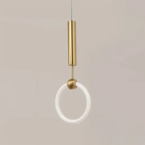 LAMPA WISZĄCA LED LHJ059-1CP Złota Szczotkowana