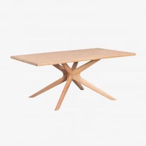 Prostokątny Stół Jadalniany 180x90 Cm Z Drewna Arnaiz Naturalna - Sklum