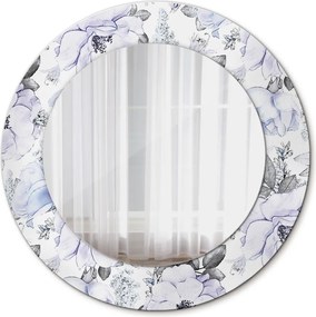Lustro dekoracyjne okrągłe Niebieskie róże
