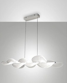 Lampa wisząca LED Sylvie 40 W, 5400 lm, 3000 K, biała, metalowa i metakrylanowa, ściemnialna z funkcją fazowania, klasa I