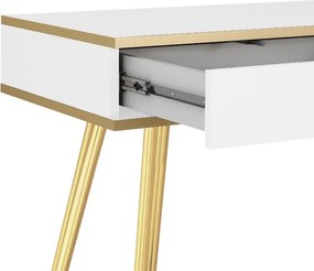 ORIANA Toaletka T 102 biała | nogi złote