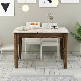 Stół do jadalni Kiev White and Walnut