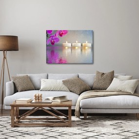 Obraz świec na wodzie (70x50 cm)