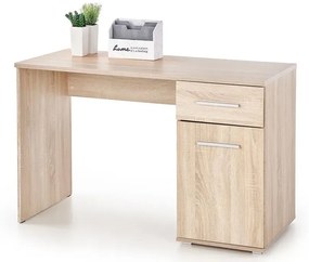 Skandynawskie biurko z szufladą i szafką dąb sonoma 120 cm - Kaloe
