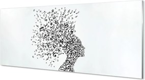 Panel szklany do Kuchni Umysł pełen Muzyki