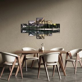 Obraz jeziora w górach (125x70 cm)